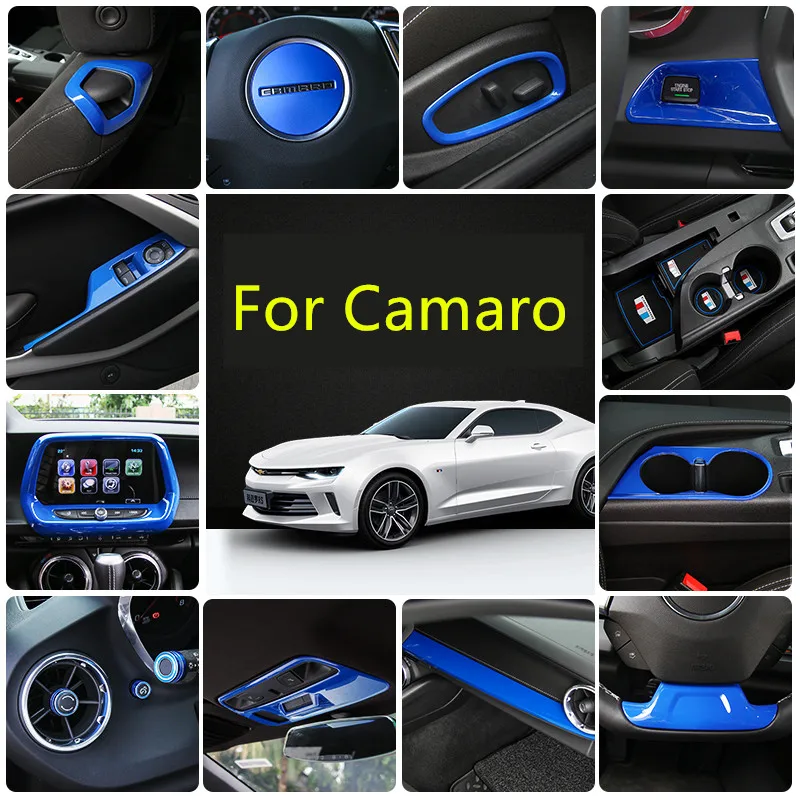 Синяя Модная элегантная рамка шестерни для Chevrolet Camaro 2017 2018 AAA038G|Наклейки салона