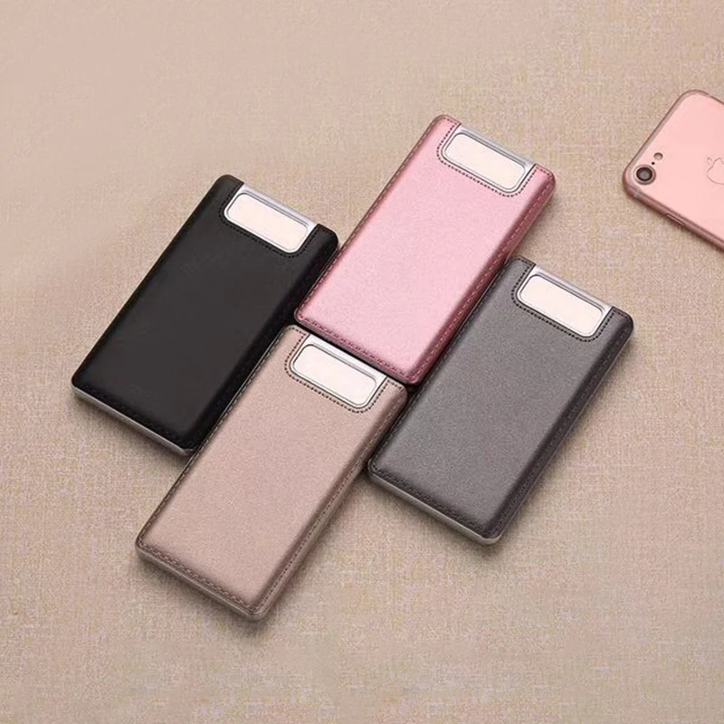 Ультра тонкий внешний аккумулятор 10000 мАч с двумя USB и ЖК дисплеем портативное