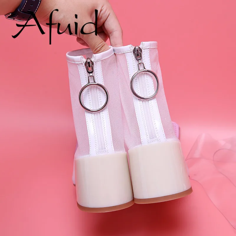 Afuid женская обувь дышащая Меа ботильоны женские босоножки летние большие размеры