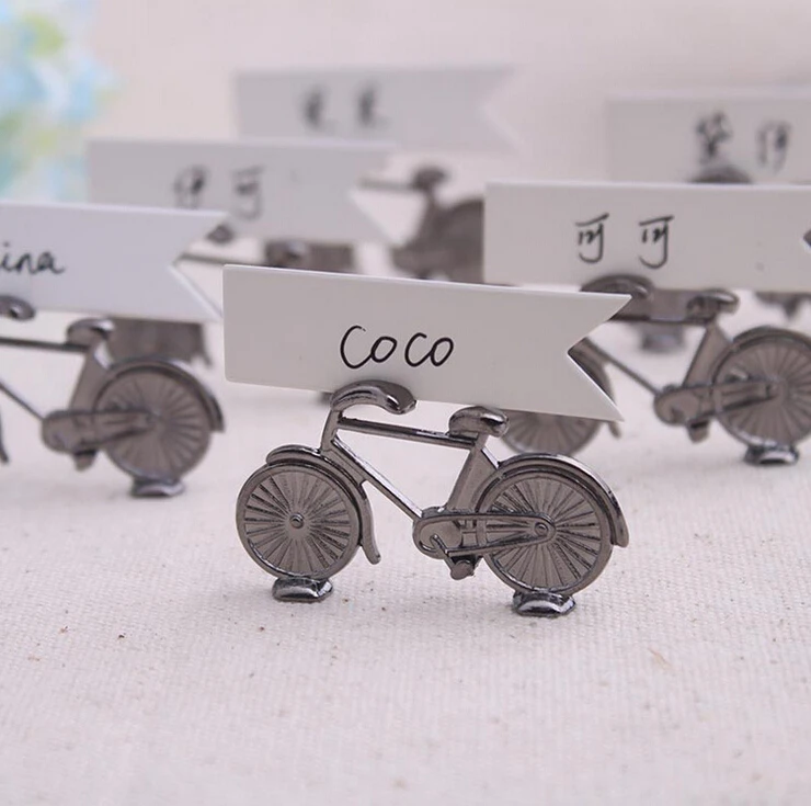 Бесплатная доставка bicyle place card/photo holder свадебный сувенир|card card|card placefavor wedding |