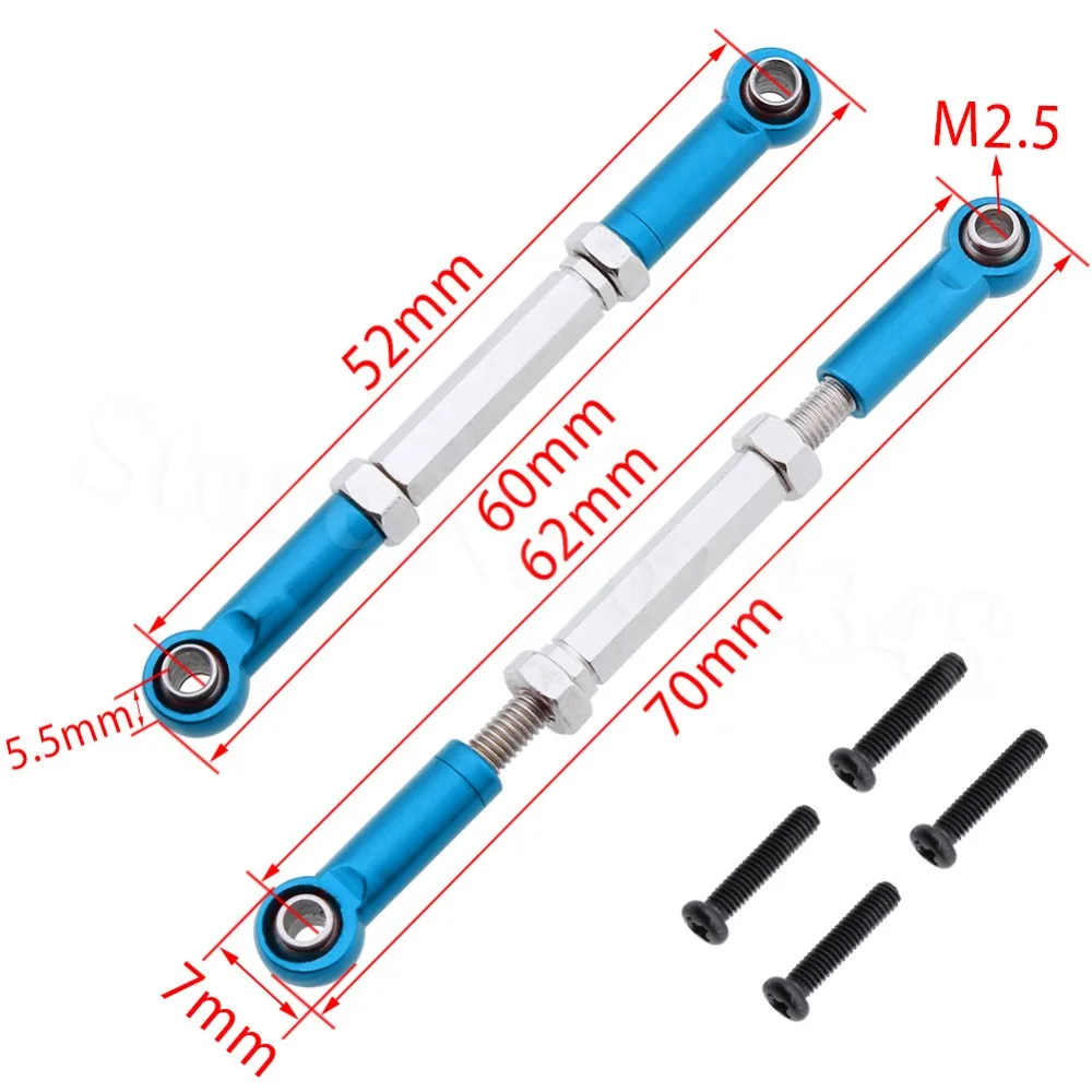 Алюминий сплав рулевая тяга стержня фаркоп ссылка 0019 для WLtoys 12428 12423 1/12 Масштаб RC