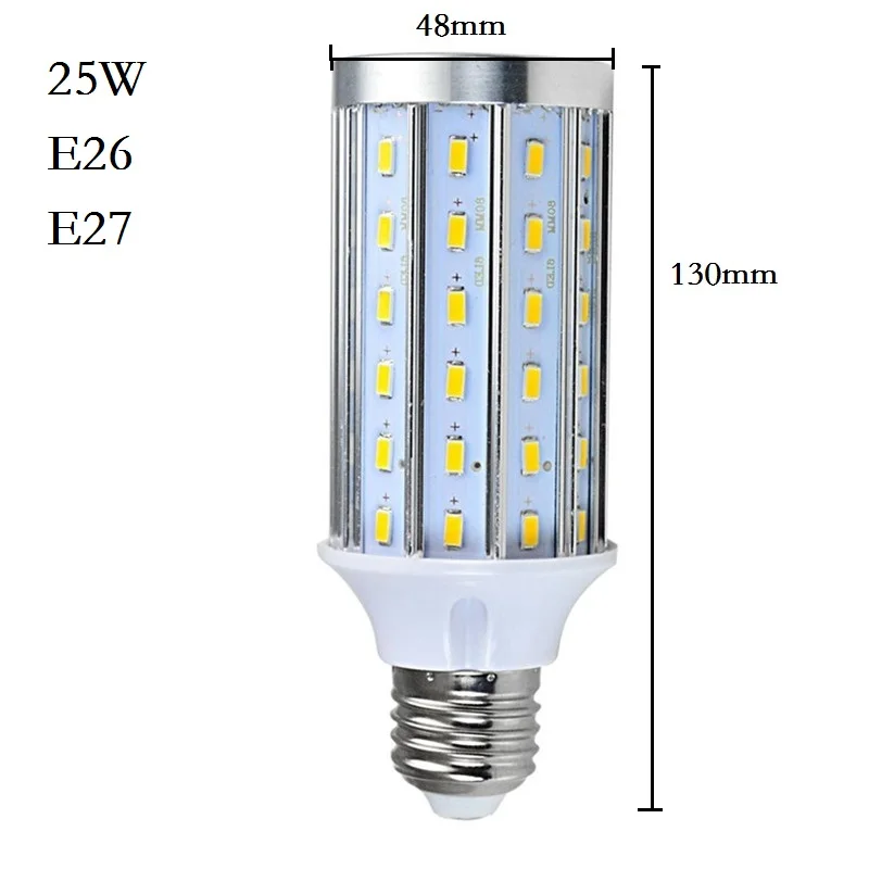 12 Вт 18 25 30 45 50 60 80 светодио дный лампа 5730SMD E27 E26 E39 E40 лампы 220V 110V энергосбережения