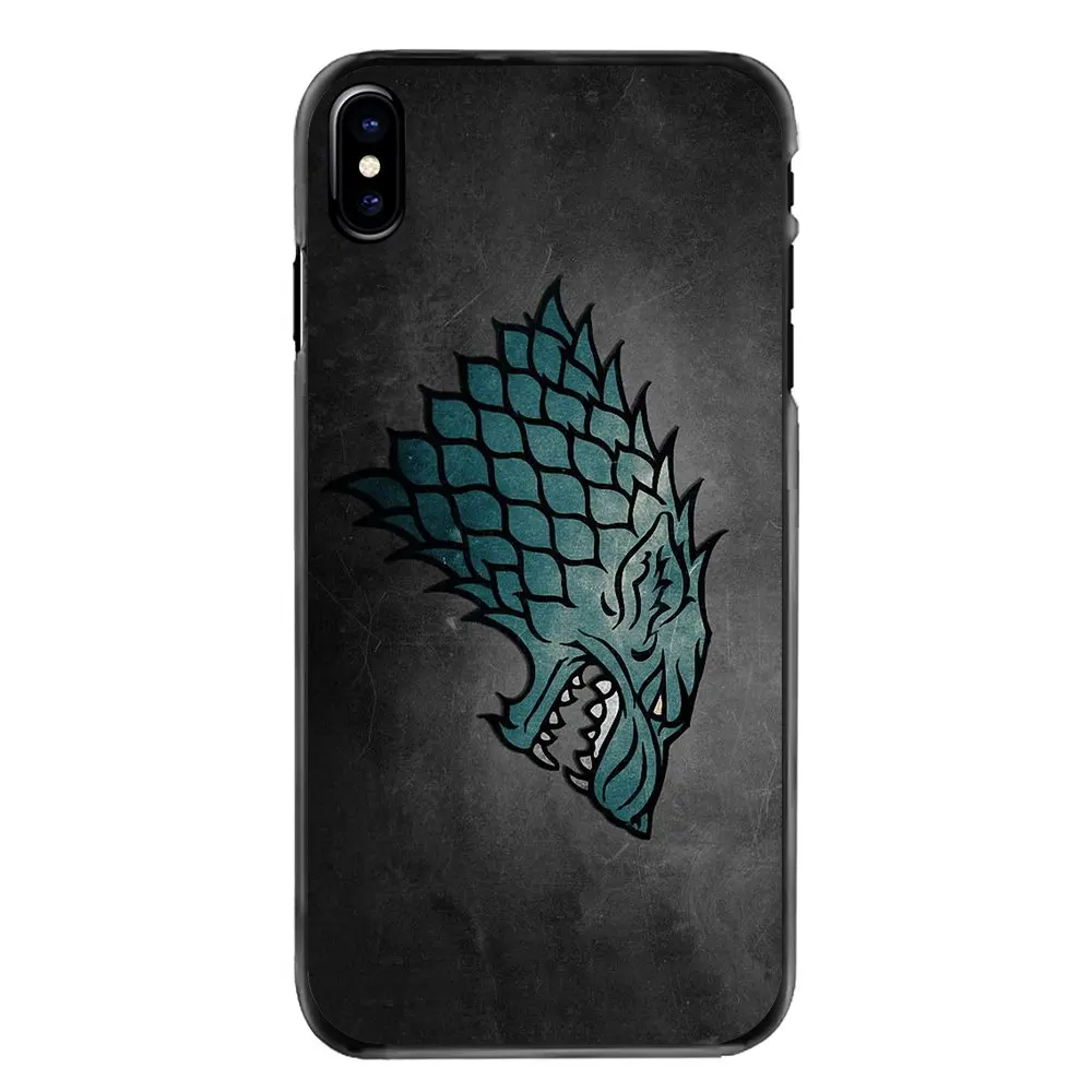 Covers Game of Throne House Stark Wolf Symbol Logo Print For iPhone 4 4S 5 5S 5C SE 6 6S 7 8 Plus X XR XS Max iPod Touch |