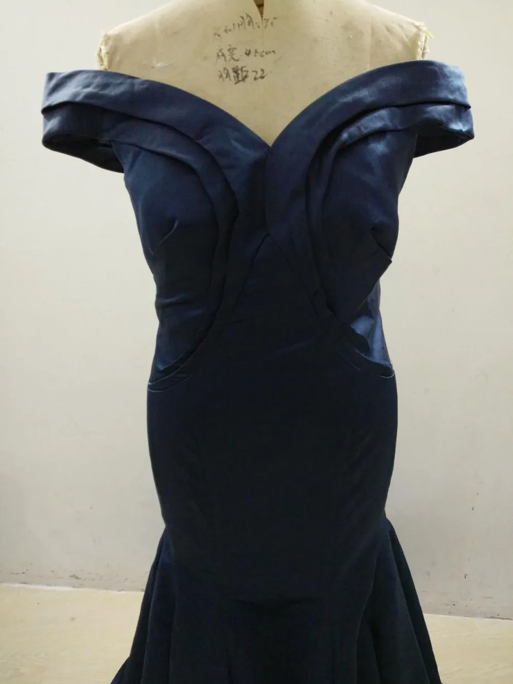 Женское вечернее платье-русалка темно-синее платье до пола с V-образным вырезом