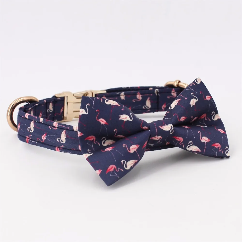 Новый морской Фламинго узор собачий ошейник поводок набор персонализированные