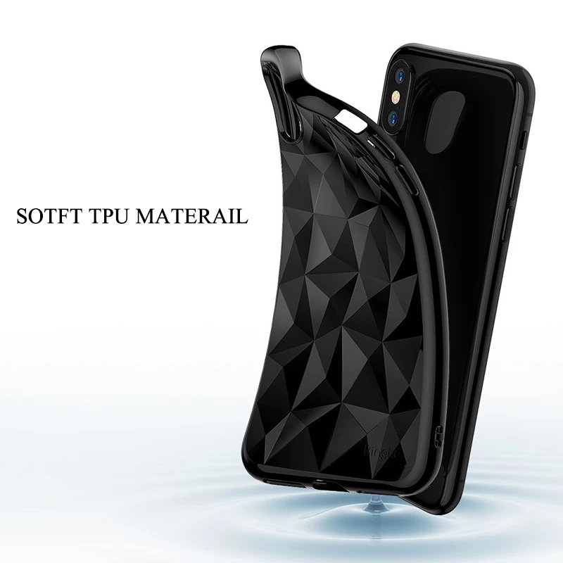 MYSUN Clear 3D Geometry Diamond Pattern Case for iPhone X 8 7 6 6S Plus Fitted Cases Ultra thin Transparent Soft TPU Back Cover |
