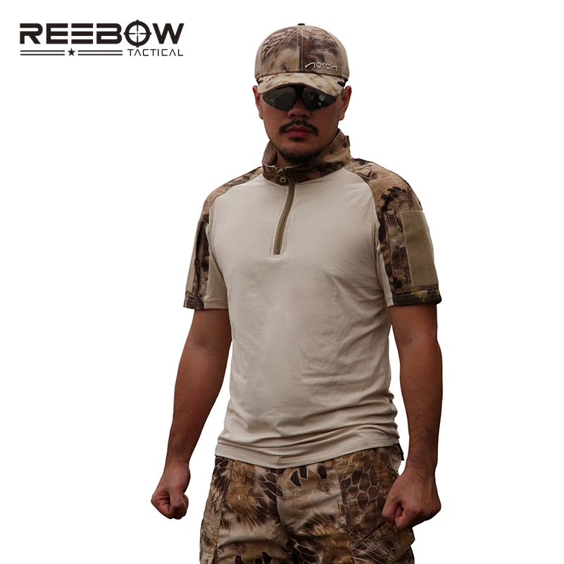 Футболка REEBOW Мужская камуфляжная тактическая уличная рубашка в стиле милитари