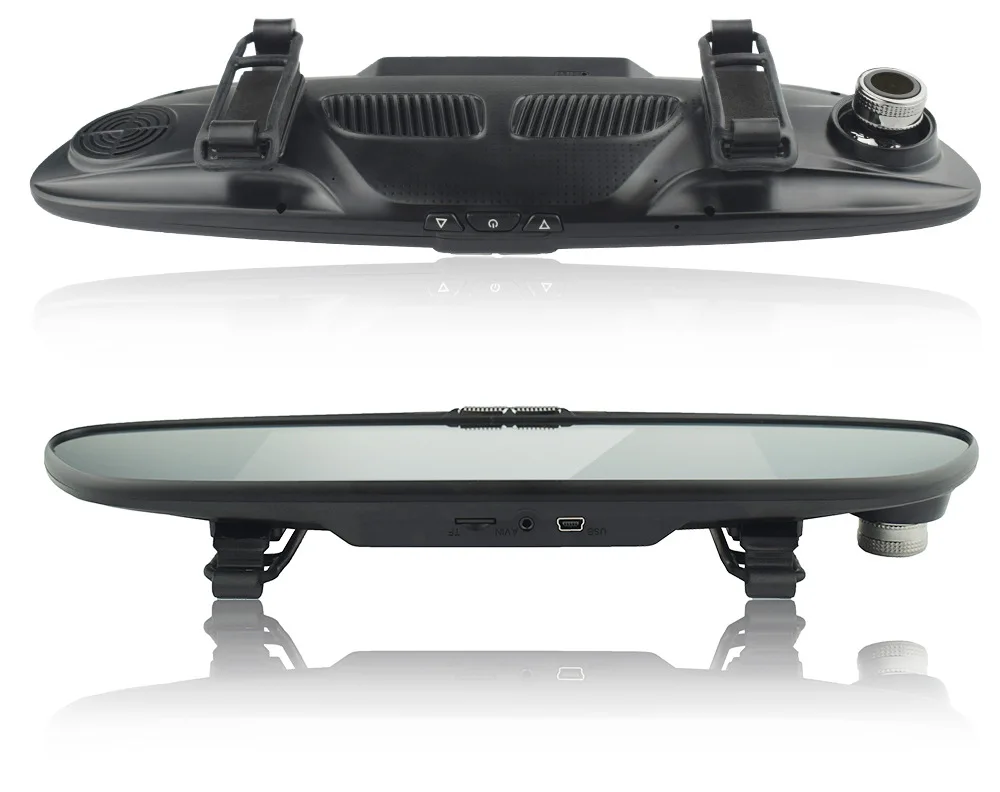 7 дюймов ips сенсорный экран автомобиля зеркало заднего вида видеорегистратор в