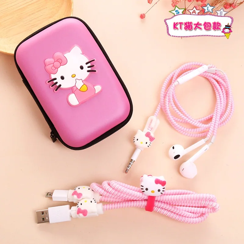 1 for Android 3 в 1 для телефона Android usb кабель для зарядки наушников протектор для сматывания кабеля тпу спиральный шнур протектор с футляр для наушников сумка - Цвет: 1 for Android