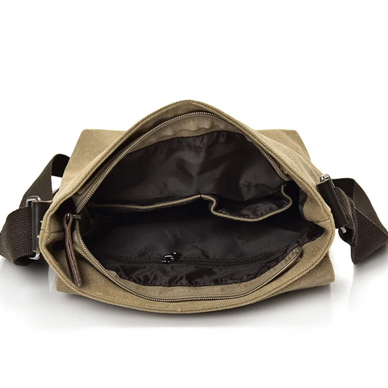 Горячая Высокое качество 2018 Ретро Мужская Холщовая Сумка через плечо мульти-compart