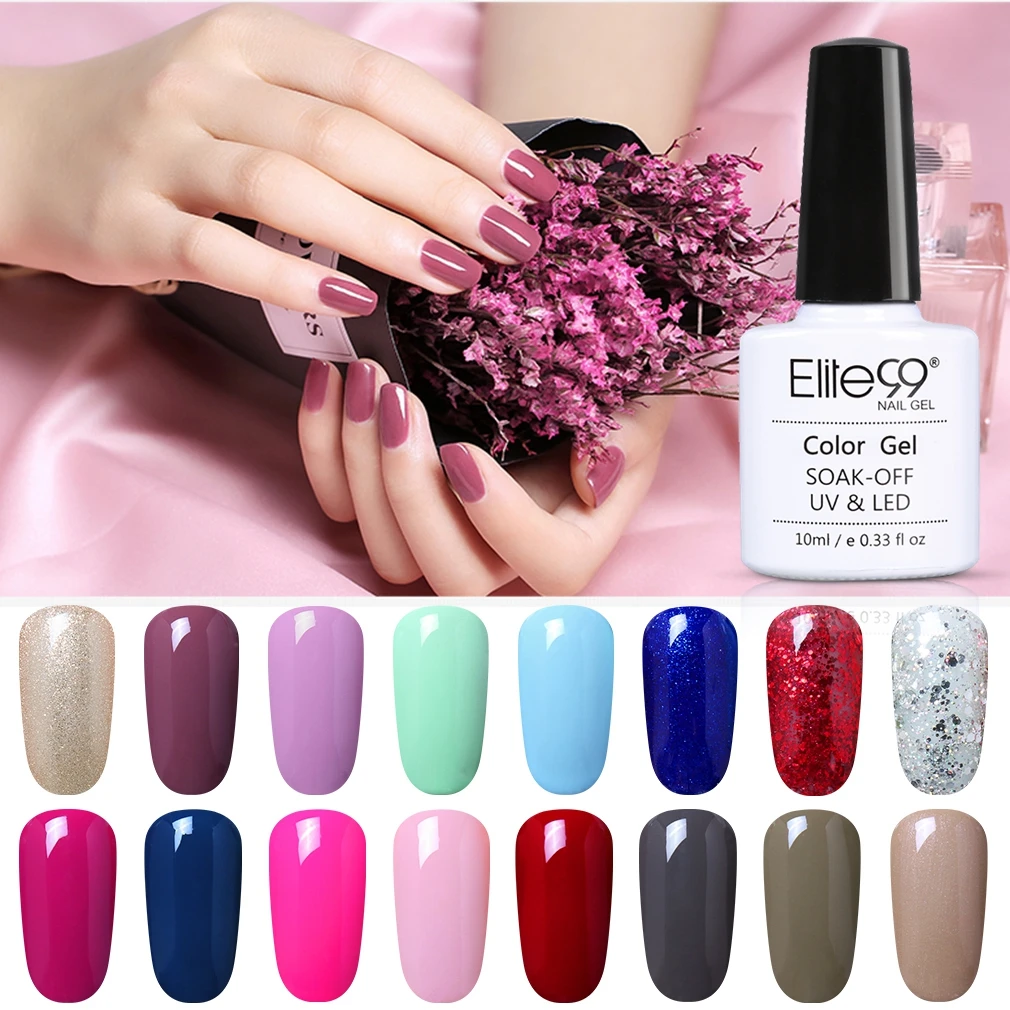 Elite99 10 мл прау Цвет УФ гель для ногтей Гель лак Vernis долговечный дизайн маникюрный