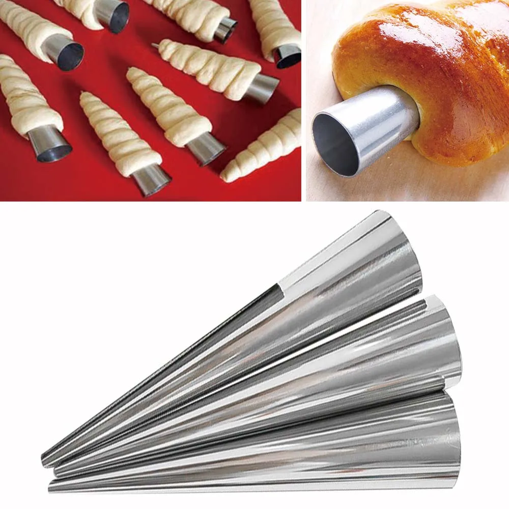 12 шт./компл. DIY Инструменты для выпечки Cannoli Формы Форма круассана из нержавеющей