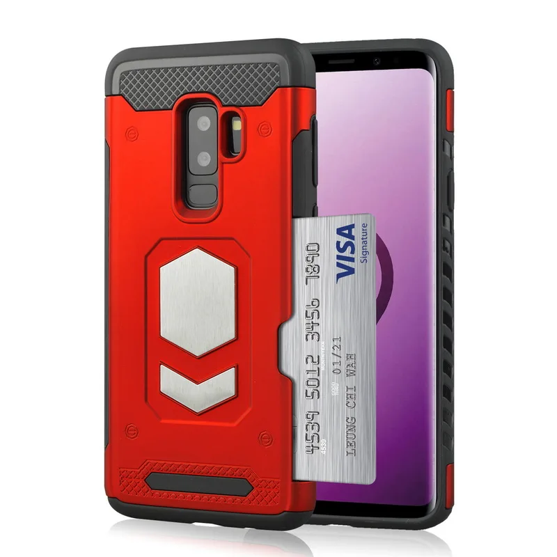 Бронированный чехол для Galaxy S7 S8 S9 S10 Plus Магнитный автомобильный чехол для телефона для samsung Note 8 9 TPU PC слот для карт гибридный Чехол