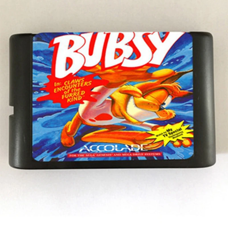 Игровой картридж Bubsy новейшая 16-битная игровая карта для Sega Mega Drive / Genesis System |