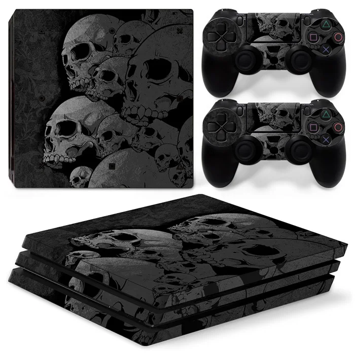 Супер новая версия Череп Дизайн Наклейка Обложка кожа Наклейка для Playstation 4 pro для PS4 Pro консоль контроллер - Цвет: TN-P4Pro-0143