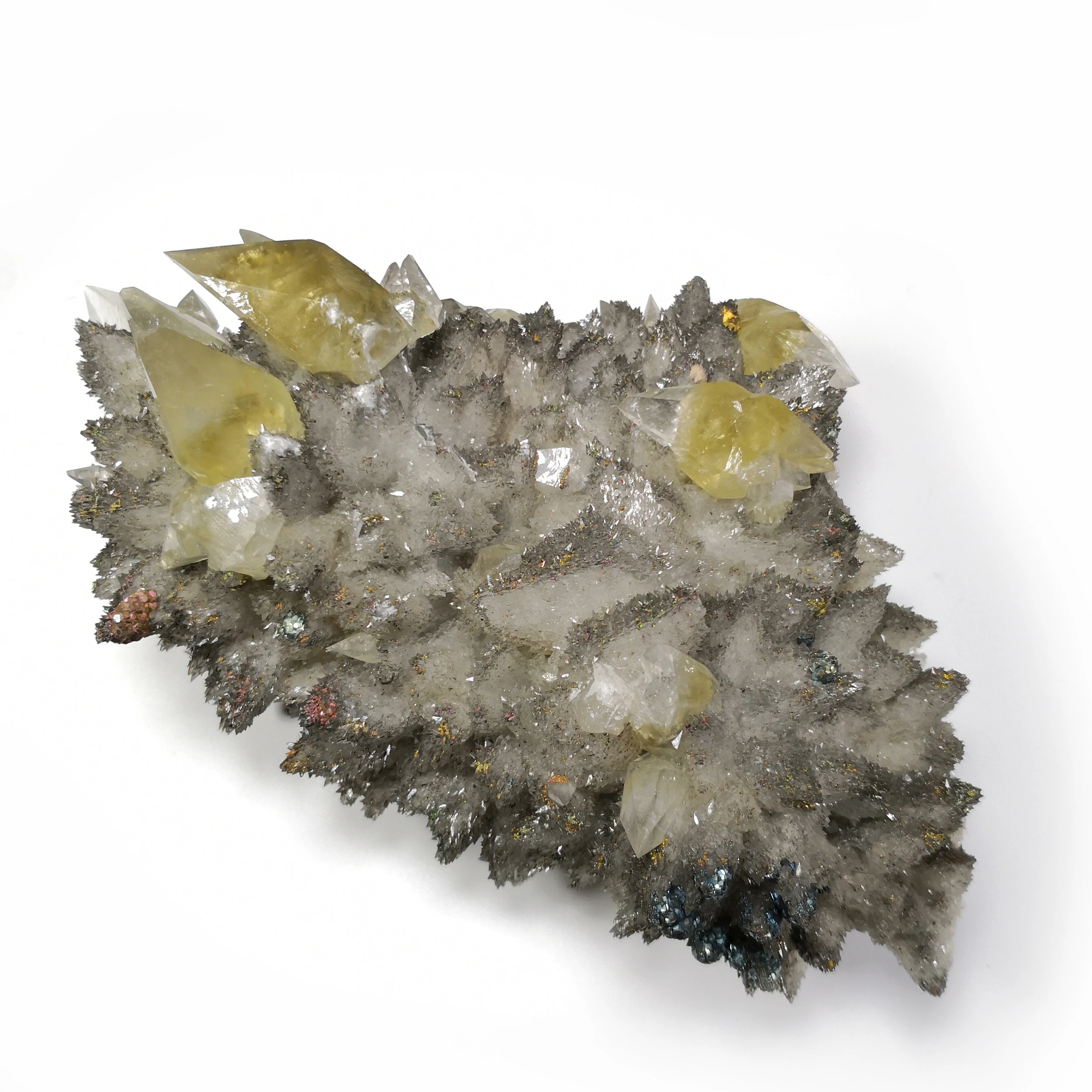 1450g NATURAL Stones and Minerals Pyrite calcite specimens C3-6