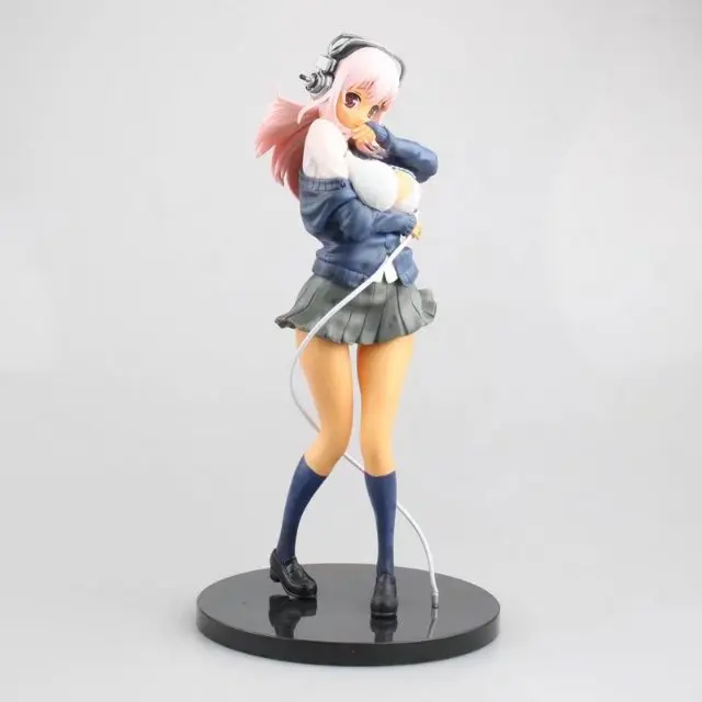 27 см Супер Sonico аниме статуя зимняя Ver ПВХ фигурка 3 вида цветов Сексуальная