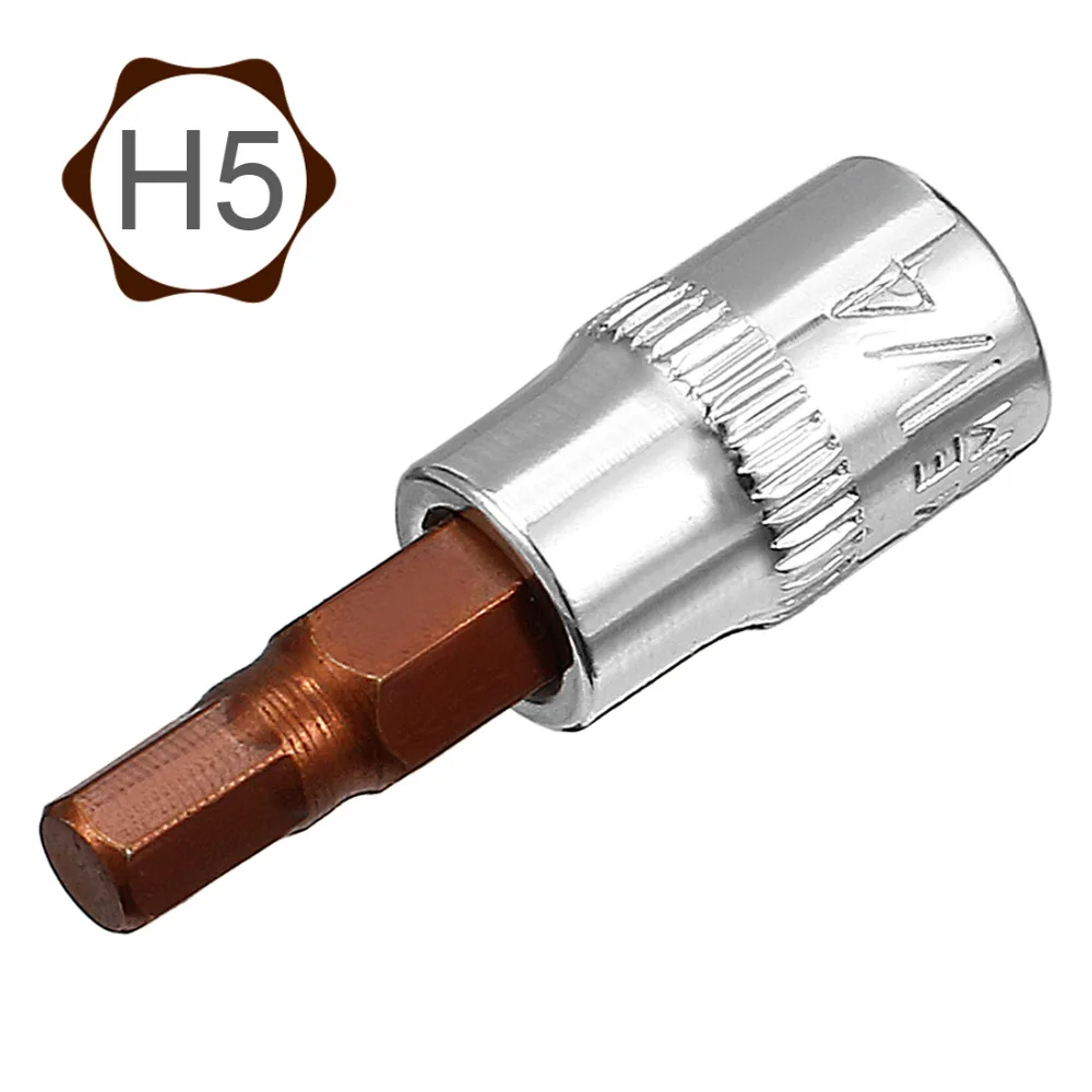 

UXCELL 2Pcs S2 Steel H5 Hexagon Size Hex 1/4-Inch Drive Bit Socket for Superior Hardness Great Rust Resistant
