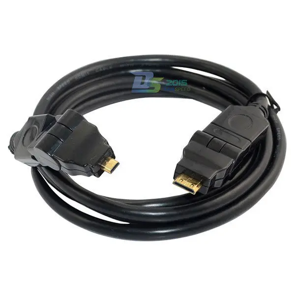 Danspeed 1 8 м 6 футов HDMI Mini Micro Male поворотный кабель 360 градусов Поворот аудио разъем