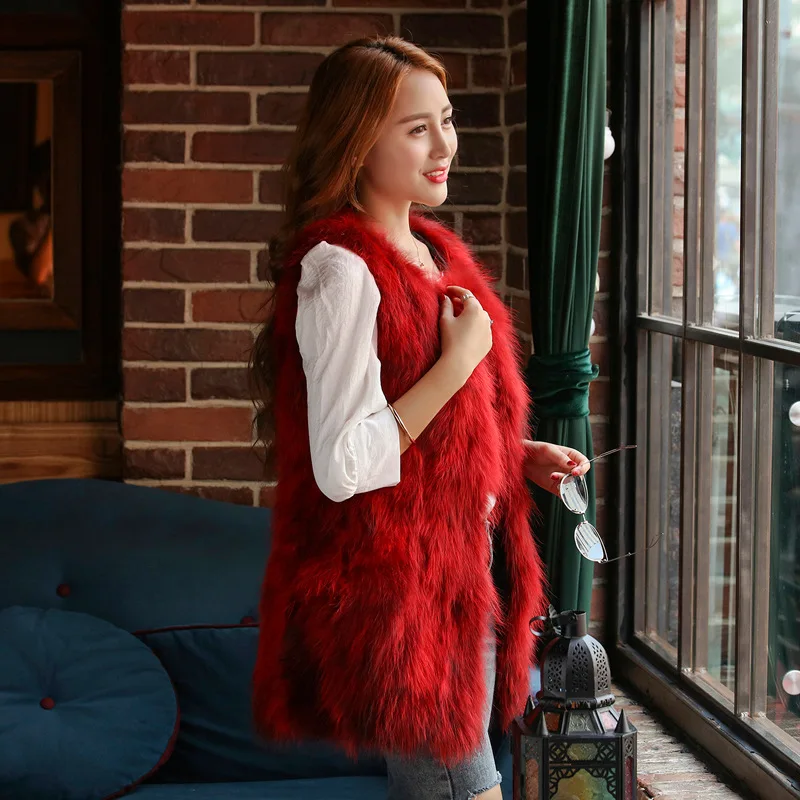 Жилет из натурального меха новинка зимы 2019 плотный женский теплый модный жилет