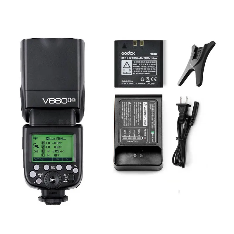 Godox V860II Вспышка Speedlite TTL HSS GN60 литий-ионная батарея для Камеры Speedlight Canon Nikon Sony Olympus