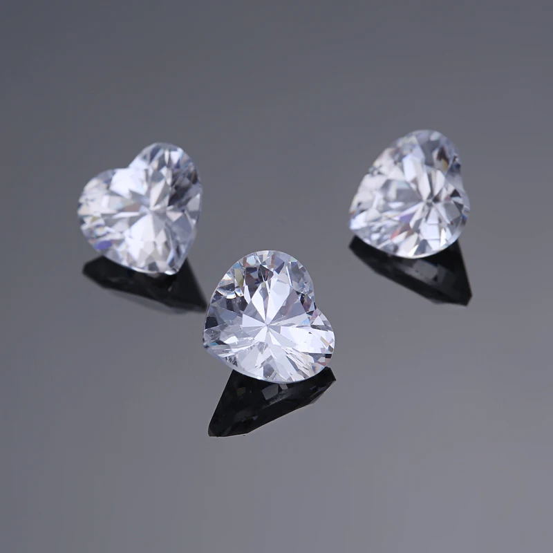Высококачественные камни в форме сердца 3x3 10x10mm 50 шт. чистый прозрачный цвет