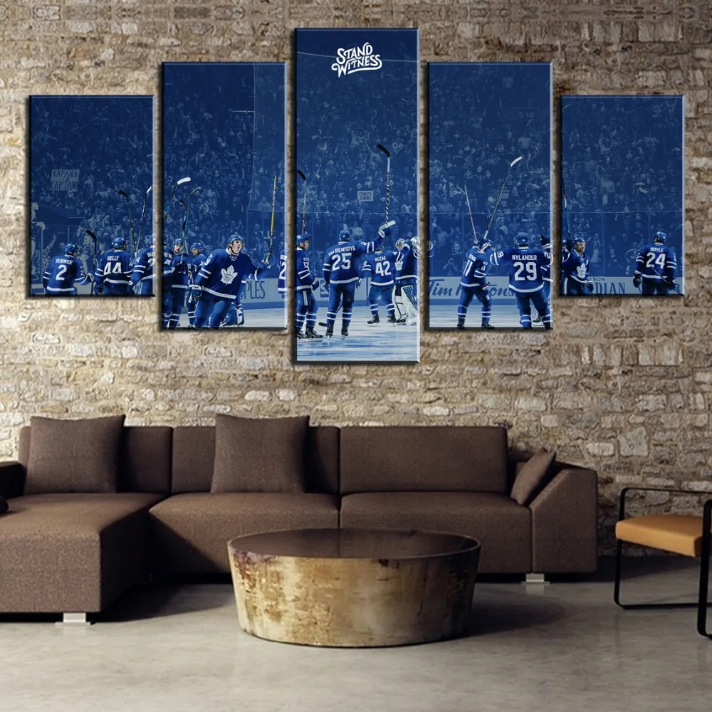 Новый 5 шт. Холст Искусство хоккейная команда Спорт куадро декорацион картины на