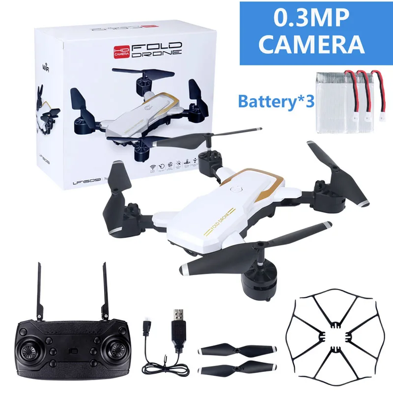 30W W3 Дрон EBOYU LF609 2,4 Ghz 4CH Fold 2.0MP/0.3MP WiFi FPV RC Дрон удерживающий высоту Безголовый режим один ключ возврат RC Квадрокоптер RTF - Цвет: 30W W3
