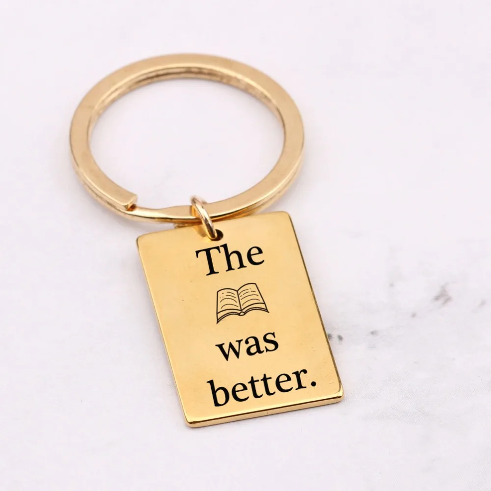 2018 Fashion Women Men The Book Was Better Charm Keychain Car Handbag Key Ring Pendant Keyfob for Reading Enthusiast Gift | Украшения и
