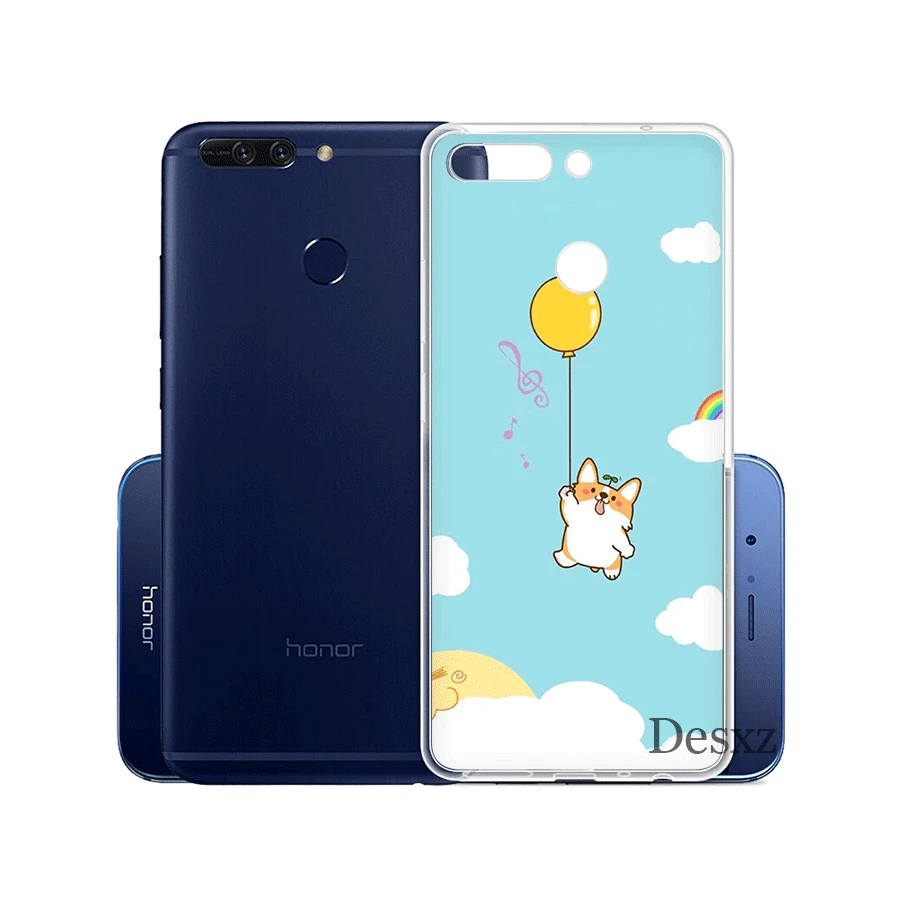 Чехол для телефона с милой собачкой корги Huawei Honor Note 6A 6C 7A 7X 7C Pro 8 9 10 Lite Play Shell |