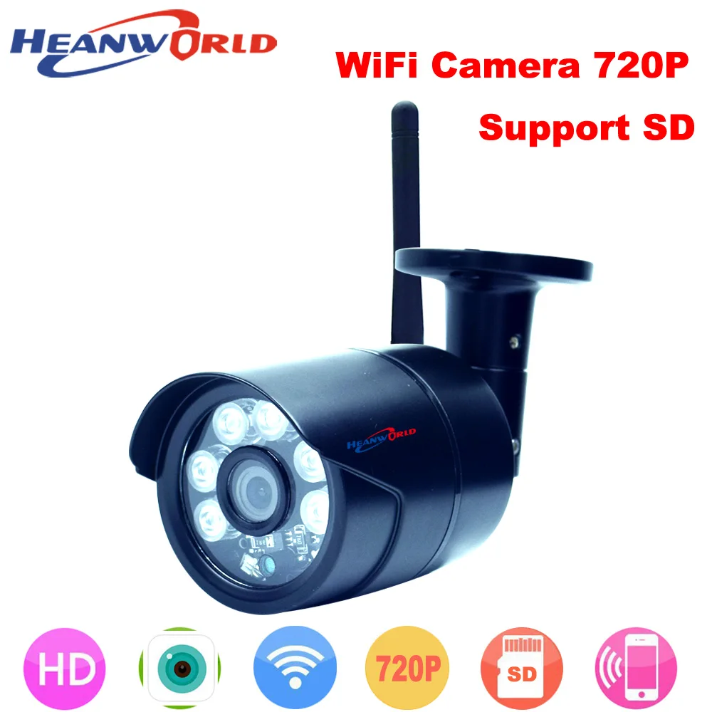 Наружная Водонепроницаемая беспроводная IP камера Heanworld Wi Fi micro SD карта сетевая