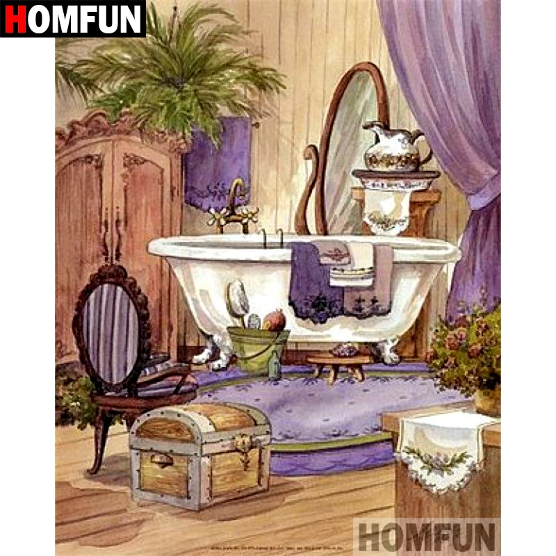 Алмазная 5D картина HOMFUN сделай сам с полными квадратными/круглыми стразами для