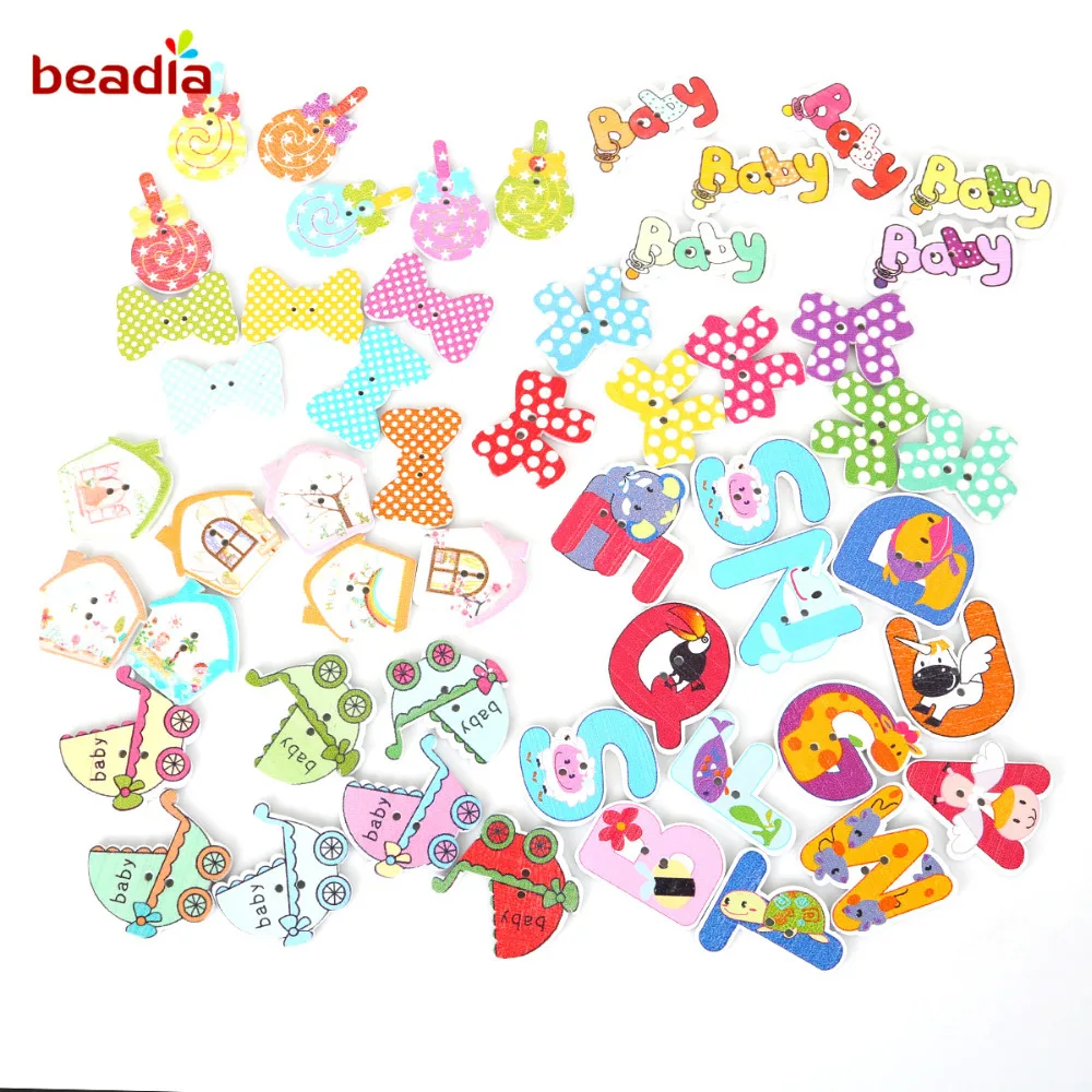 70 шт. бусины для деревянных пуговиц сделай сам | Украшения и аксессуары