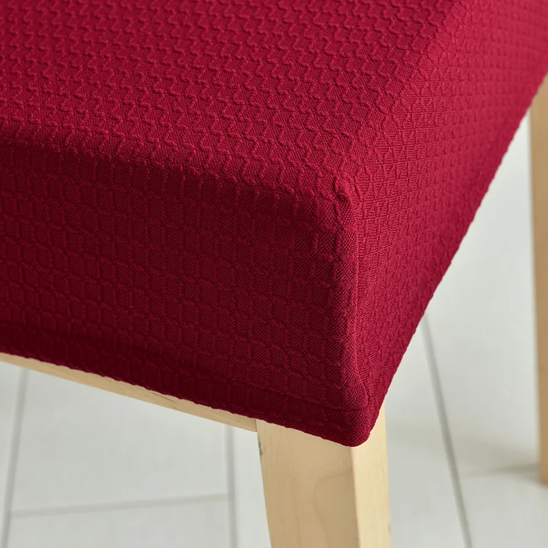 Сплошной цвет пряжа окрашенная крышка стула полиэстер и стрейч эластичный