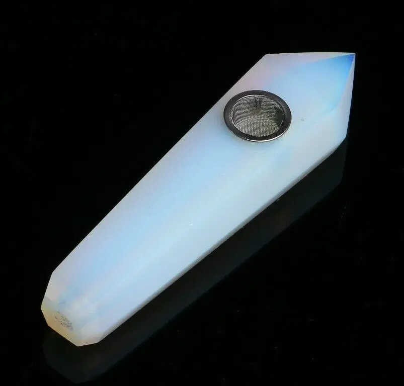 1 шт. трубка палочка для курения с кристаллом опал + кисть 3 фильтра | Дом и сад