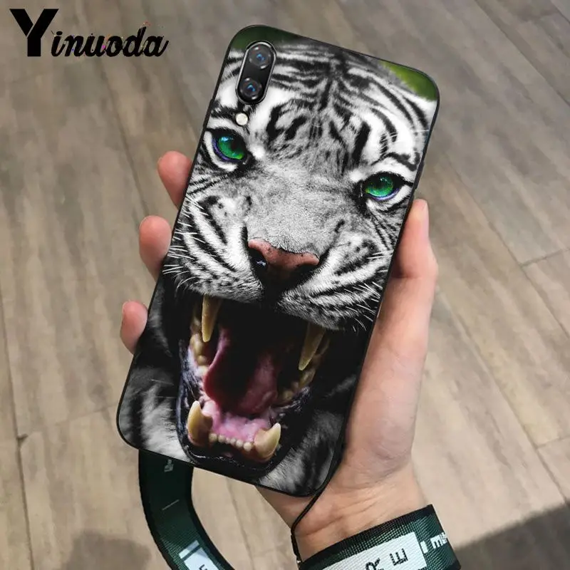 Yinuoda Тигр Леопардовый принт пантера Черный силиконовый чехол для телефона Huawei P9
