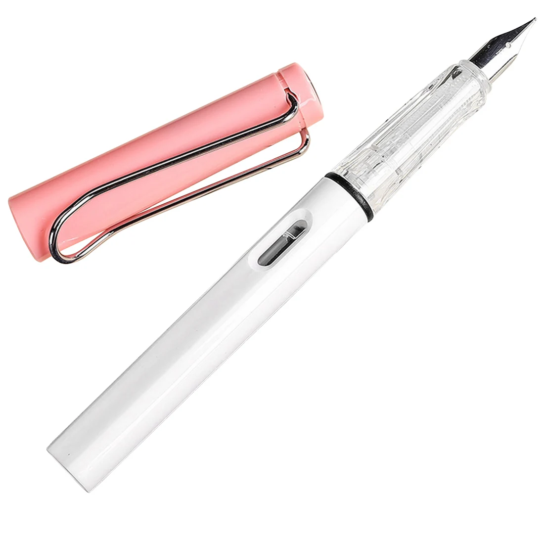 white and pink FangNymph 0,5 мм 0,38 мм цветная Новая мода авторучка Высокое качество Сменные чернила ручка бизнес студенческие канцелярские принадлежности - Цвет: white and pink