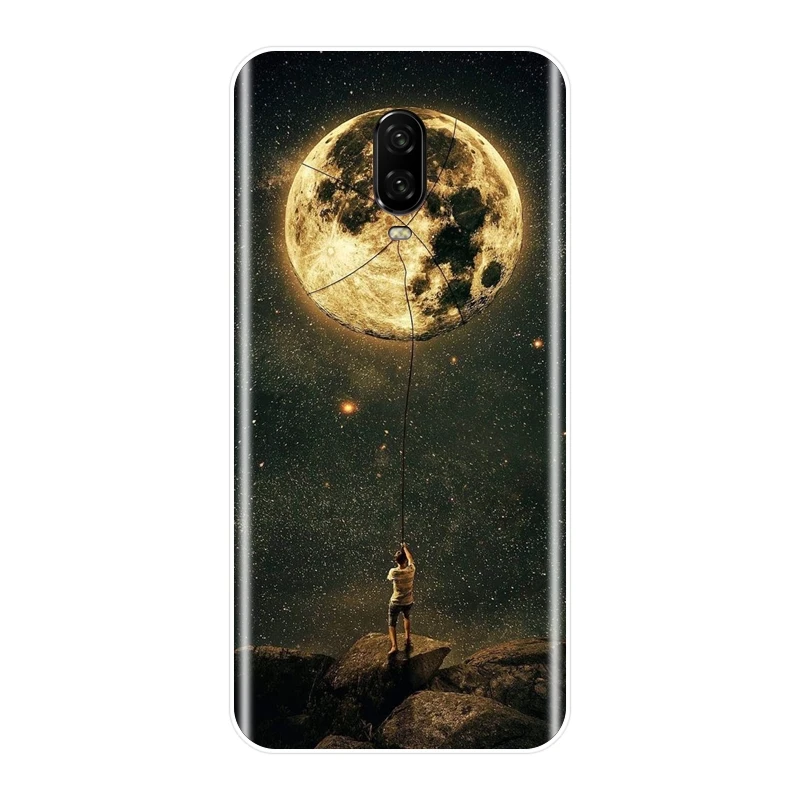 Мягкий силиконовый чехол для телефона OnePlus 6 6 T 5 5 T 3 3 T Star Moon Космос астронавт забавная крутая задняя крышка для One Plus 3 3 T 5 5 T 6 6 T