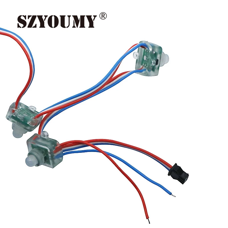 SZYOUMY DC 12V 5V LED квадратный диффузный модуль WS2801 WS2811 адресуемый RGB Pixel String 12mm Node Light IP68