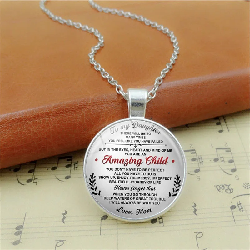Женское модное ювелирное изделие для моей дочери ожерелье с цитатой ручная