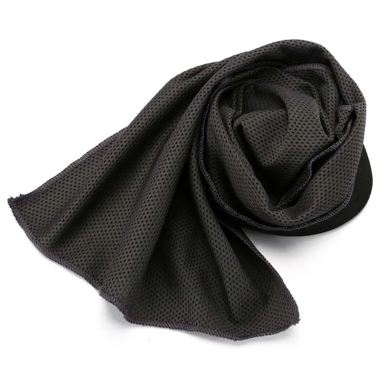 Dark Gray 30*90 см охлаждающее полотенце удобное дышащее Летнее спортивное полотенце из микрофибры быстросохнущее прохладное полотенце toalla microfibra - Цвет: Dark Gray