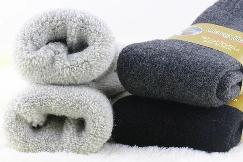 5 пар/лот постельное белье кашемировые шерстяные носки с утолщенной сплошной