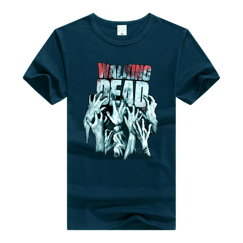 Футболка The Walking Dead майка для Для мужчин короткий рукав Костюмы хлопок Принт