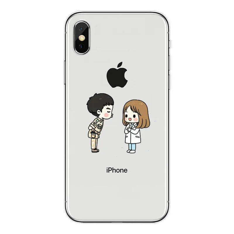 Корейский драма потомки солнца ТПУ чехлы кожа для iPhone X 8 7 6 6S Plus 5S 5C SE прозрачный
