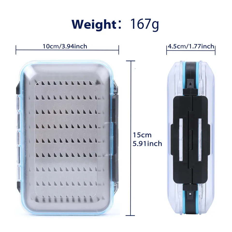 Maximumcacth 2pcs/lot Fly Fishing Box Double Side Design Open Waterproof with Easy-grip Foam | Спорт и развлечения