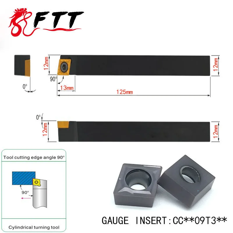 

SCACR1212H09 90 Degrees External Turning Tool Holder For CCMT09T304 CCMT09T308 Used on CNC Lathe Machine