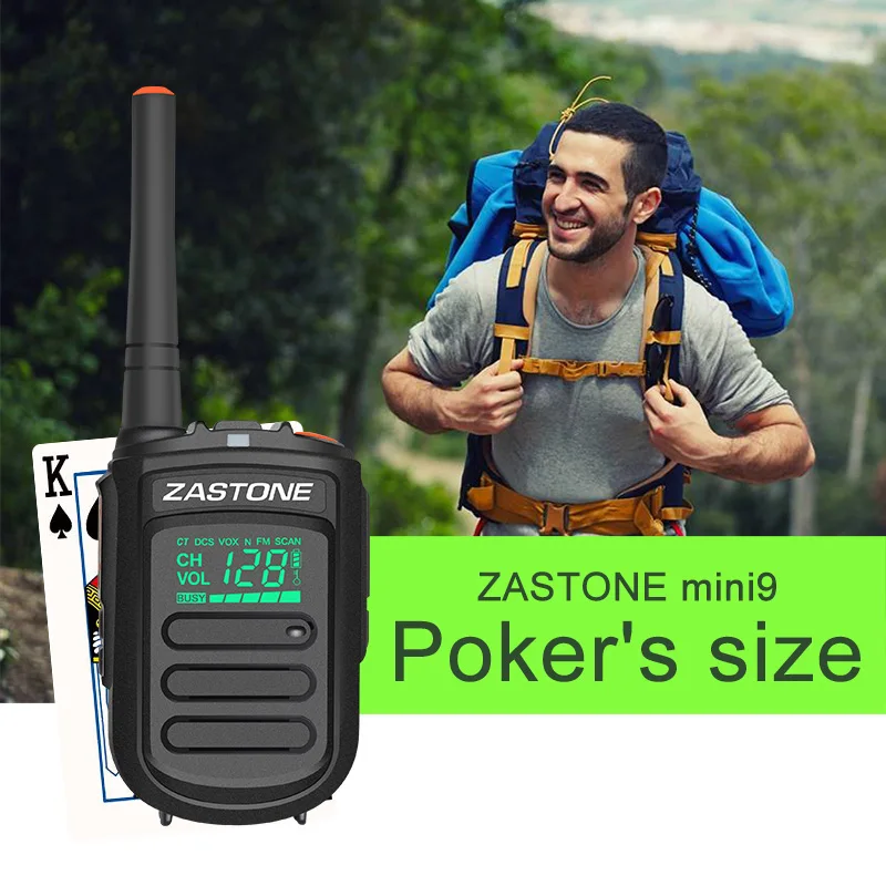 Портативная рация Zastone 2 шт. мини радио UHF 400 470 МГц 128 каналов карманный