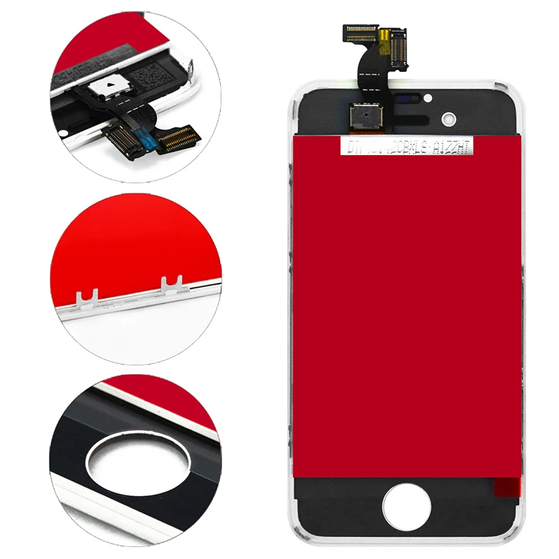 Lcd для iPhone 4 4S 5 5c 5S 6 lcd дисплей кодирующий преобразователь сенсорного экрана в сборе без битых пикселей Полная замена закаленное стекло