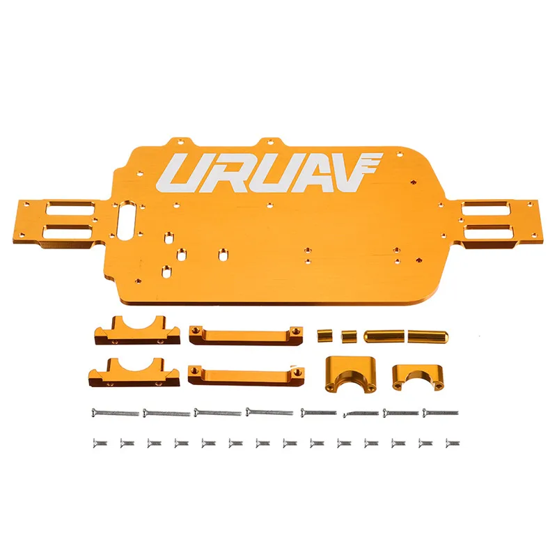 Gold URUAV WLtoys обновление Металлическое шасси для A949 A959B A969 A979 K929 RC части автомобиля - Цвет: Gold
