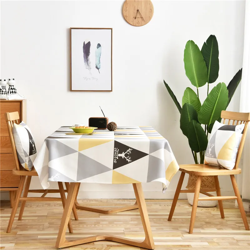 Nordic Waterpoof Geometric Table Cloth Dining Fresh Cotton Polyester Tablecloths Home Cover Dinning Decoration | Дом и сад